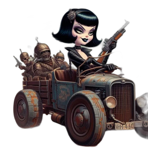 car, weapon, concept art, comic book art transparent PNG cut-out