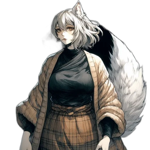staff, animal, creature, dress transparent PNG cut-out