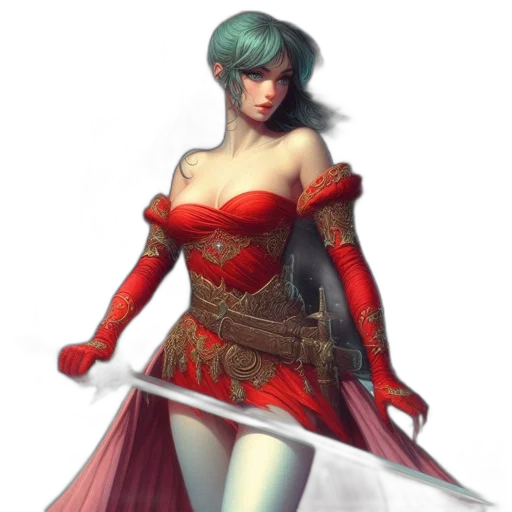 dress, sword, weapon, staff transparent PNG cut-out