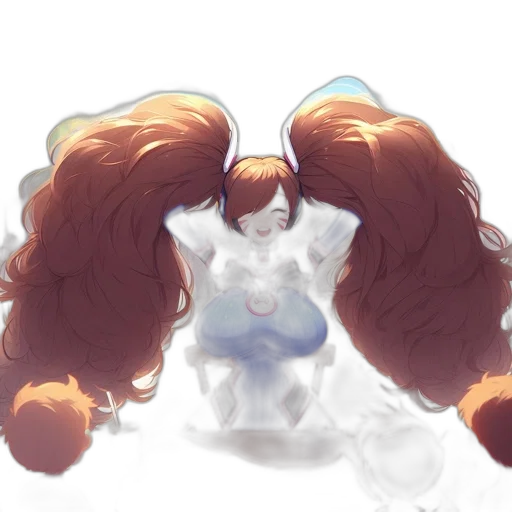 hair, crown, staff, creature transparent PNG cut-out