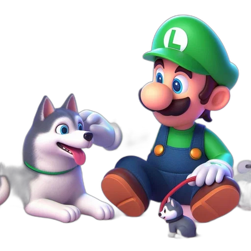 animal, 3d render, concept art, pixel art transparent PNG cut-out