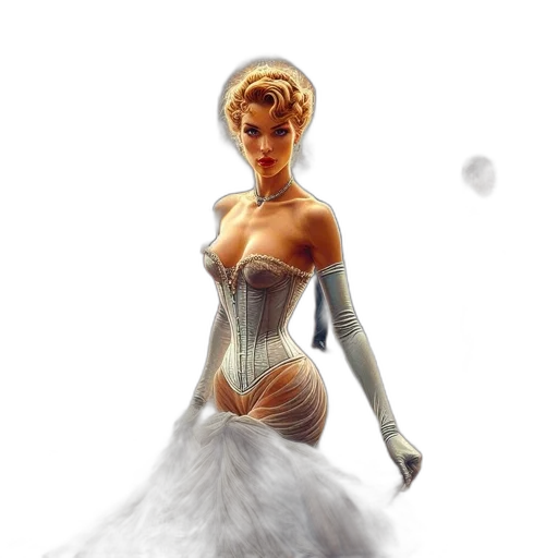 dress, robot, concept art, fantasy art transparent PNG cut-out