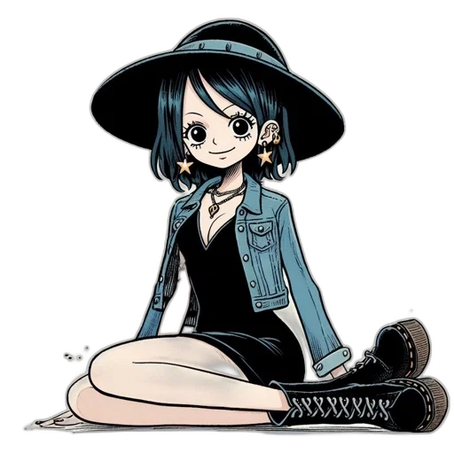 hat, dress, staff, jewelry transparent PNG cut-out
