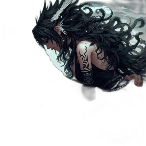 dragon, hair, mask, creature transparent PNG cut-out