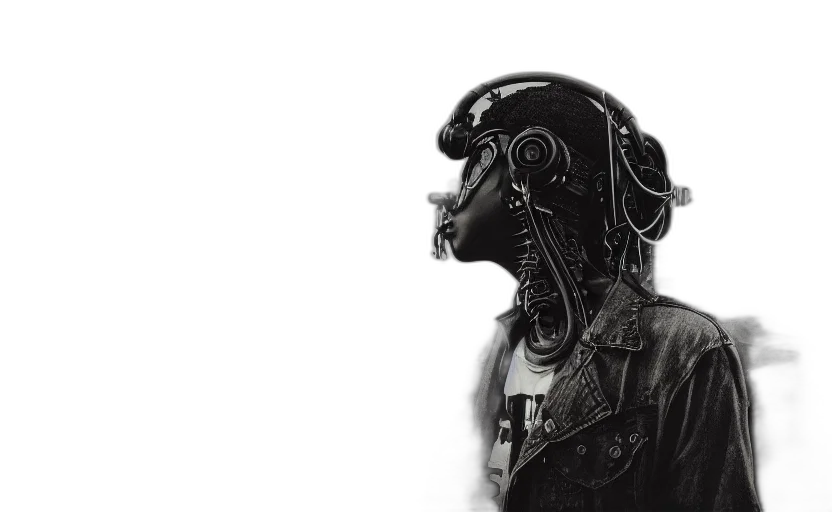 robot, mask, face, crown transparent PNG cut-out