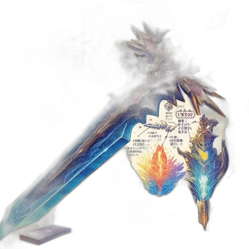 weapon, dragon, sword, concept art transparent PNG cut-out