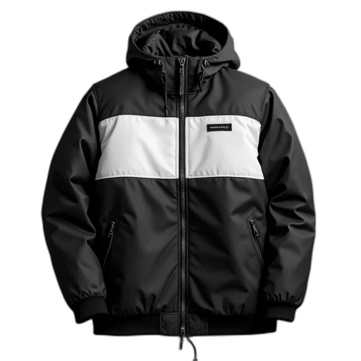 jacket, 3d render, monochrome, dark transparent PNG cut-out