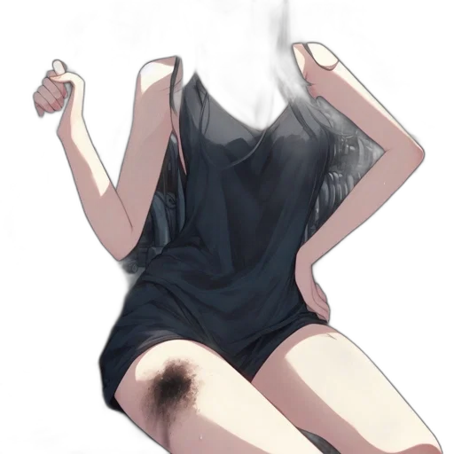 dress, hair, creature, face transparent PNG cut-out