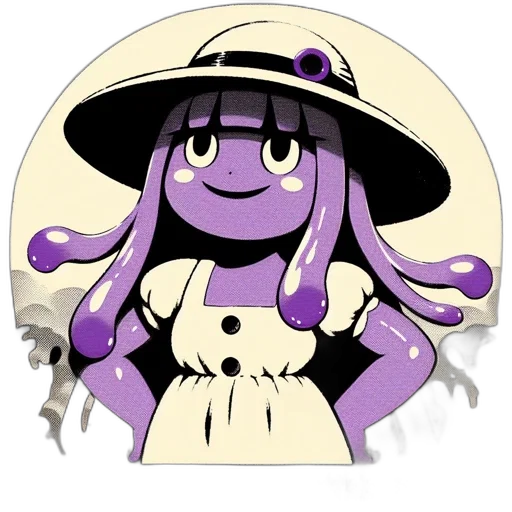 hat, creature, staff, dress transparent PNG cut-out
