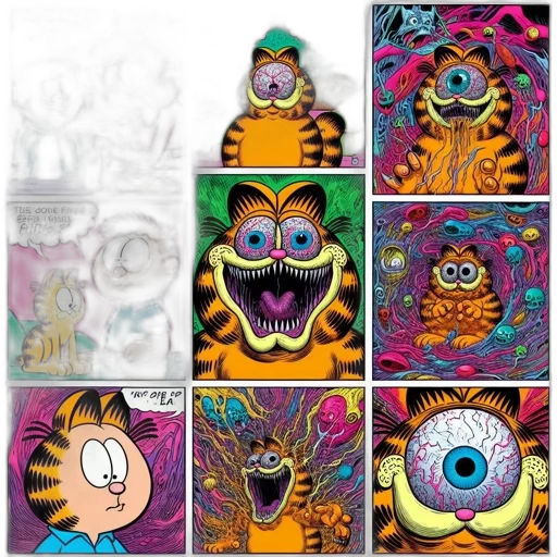 creature, animal, mask, comic book art transparent PNG cut-out