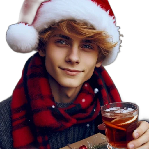 hat, photorealistic, young, man transparent PNG cut-out