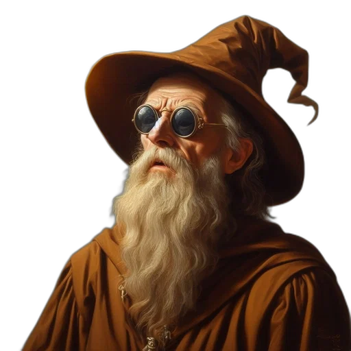 hat, staff, dragon, face transparent PNG cut-out