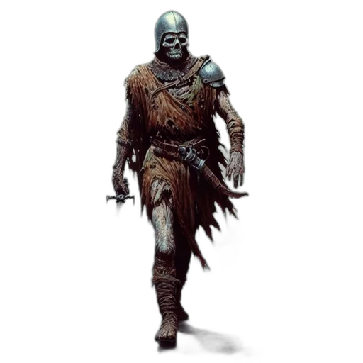 creature, robot, staff, sword transparent PNG cut-out