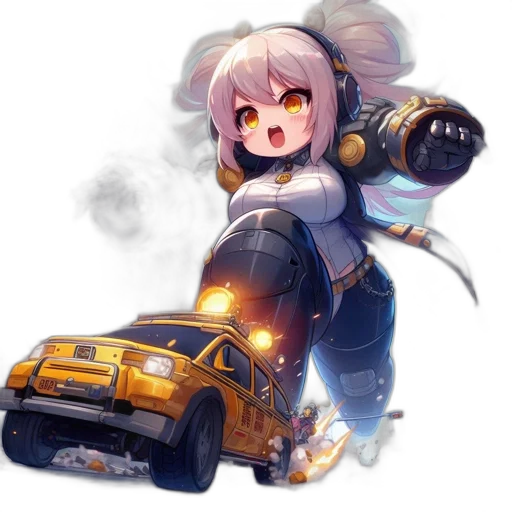 car, weapon, robot, staff transparent PNG cut-out