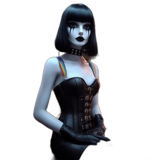 dress, robot, mask, concept art transparent PNG cut-out
