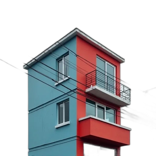 building, furniture, robot, 3d render transparent PNG cut-out