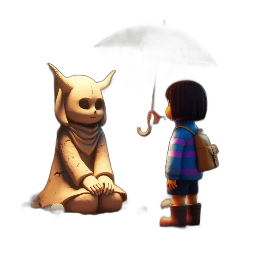 umbrella, mask, robot, creature transparent PNG cut-out