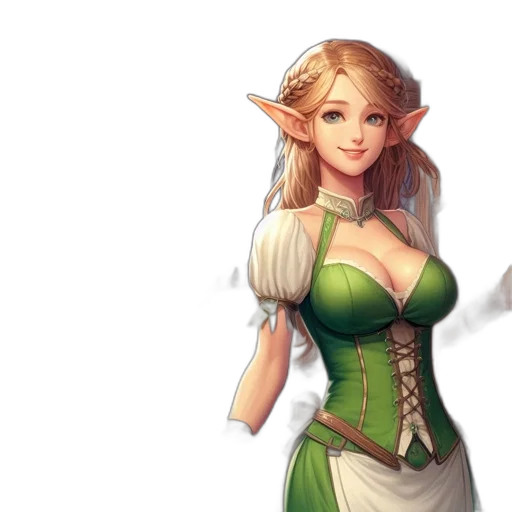 dress, staff, fantasy art, concept art transparent PNG cut-out