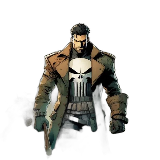 jacket, weapon, comic book art, concept art transparent PNG cut-out