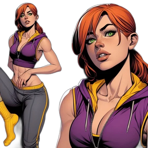 comic book art, concept art, fantasy art, cartoon transparent PNG cut-out