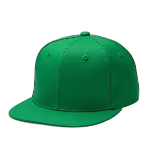 hat, crown, 3d render, green transparent PNG cut-out