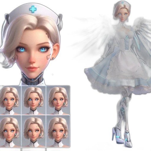 dress, concept art, fantasy art, 3d render transparent PNG cut-out