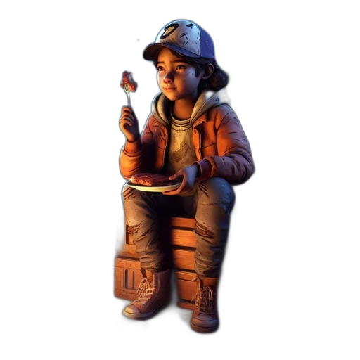 staff, robot, jacket, 3d render transparent PNG cut-out
