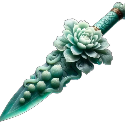 sword, weapon, staff, flower transparent PNG cut-out