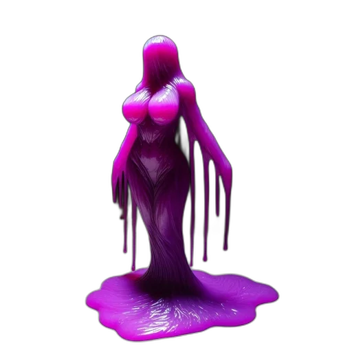 hair, dress, creature, 3d render transparent PNG cut-out