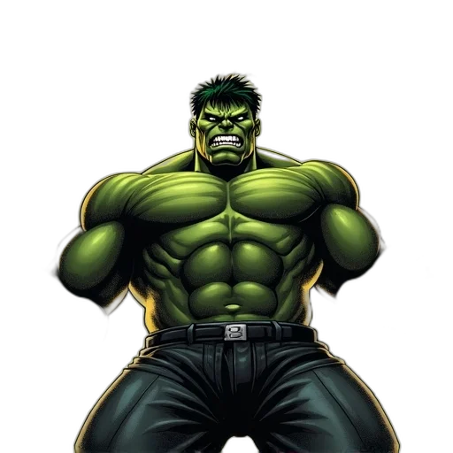 comic book art, concept art, photorealistic, green transparent PNG cut-out