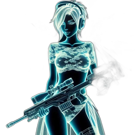 weapon, robot, concept art, cyberpunk transparent PNG cut-out