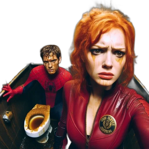 comic book art, outer space, underwater, fire transparent PNG cut-out