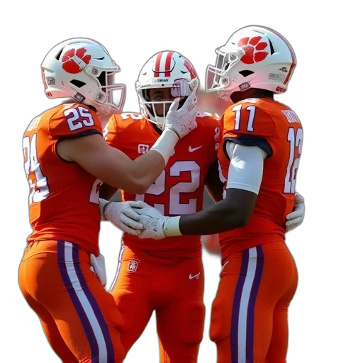 clemson, players, celebrate, game transparent PNG cut-out
