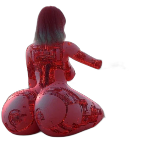 robot, 3d render, concept art, photorealistic transparent PNG cut-out