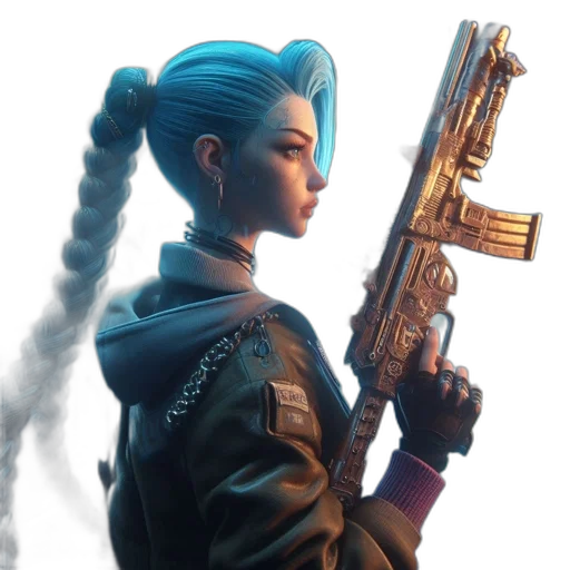 weapon, jacket, staff, concept art transparent PNG cut-out