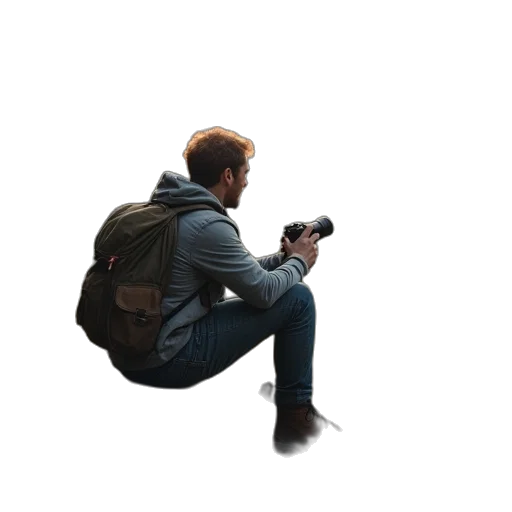 weapon, jacket, staff, robot transparent PNG cut-out