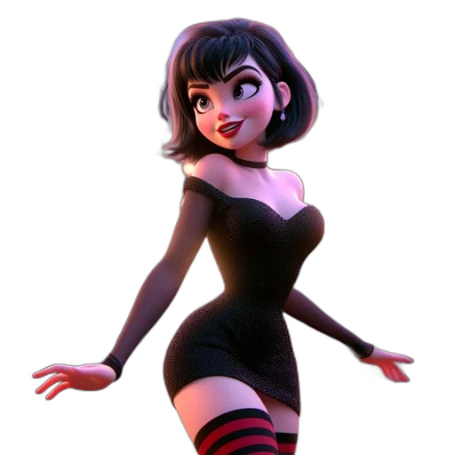dress, 3d render, concept art, cartoon transparent PNG cut-out