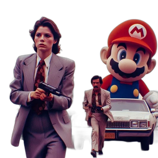 jacket, car, concept art, two transparent PNG cut-out