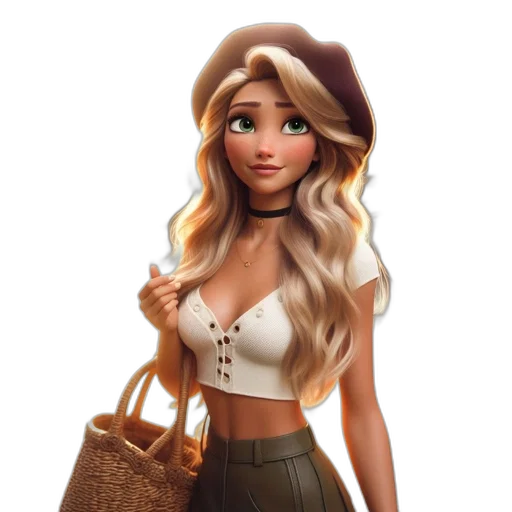 dress, hat, fantasy art, concept art transparent PNG cut-out