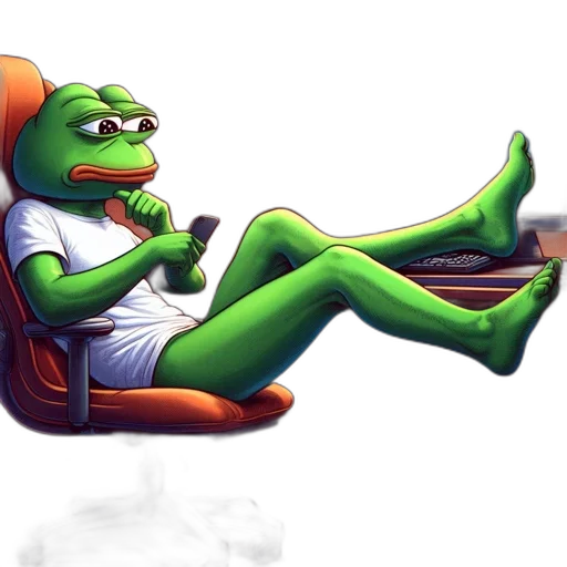 concept art, green, anthropomorphic, frog transparent PNG cut-out