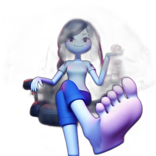 robot, shoes, staff, creature transparent PNG cut-out