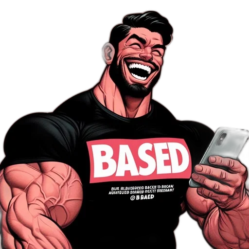 cartoon, comic book art, concept art, muscular transparent PNG cut-out
