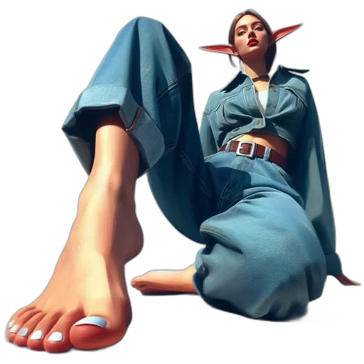 shoes, dragon, staff, photorealistic transparent PNG cut-out