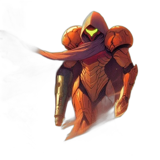 robot, creature, mask, weapon transparent PNG cut-out