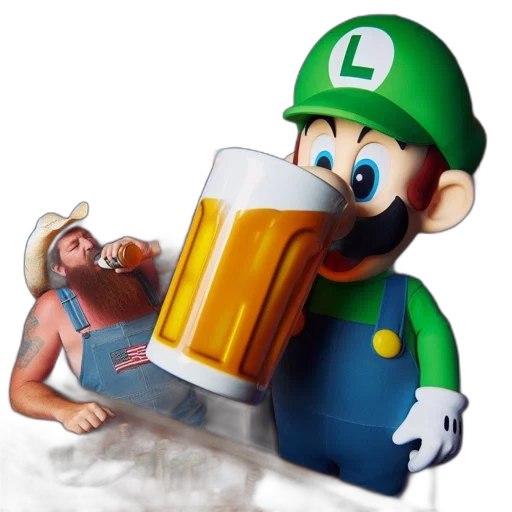 bottle, hat, 3d render, pixel art transparent PNG cut-out