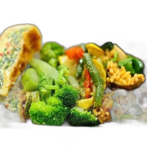 food, photorealistic, 3d render, colorful transparent PNG cut-out