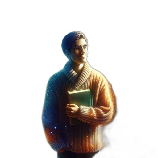 jacket, staff, robot, face transparent PNG cut-out