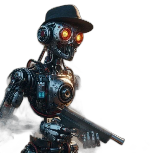 robot, cyberpunk, concept art, comic book art transparent PNG cut-out