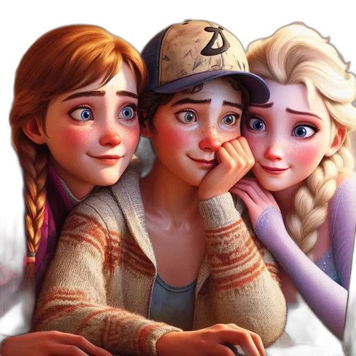 face, fantasy art, concept art, cartoon transparent PNG cut-out
