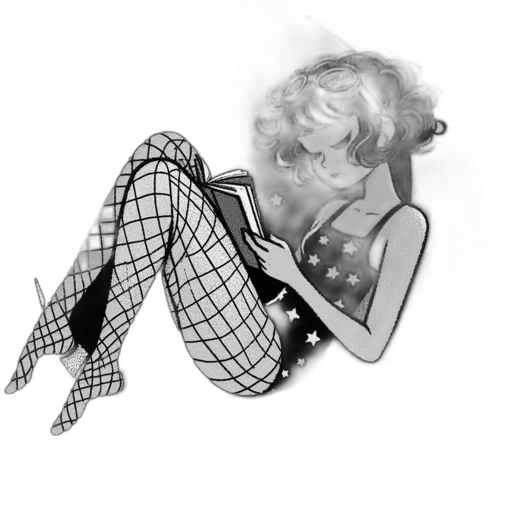 dress, hair, shoes, comic book art transparent PNG cut-out